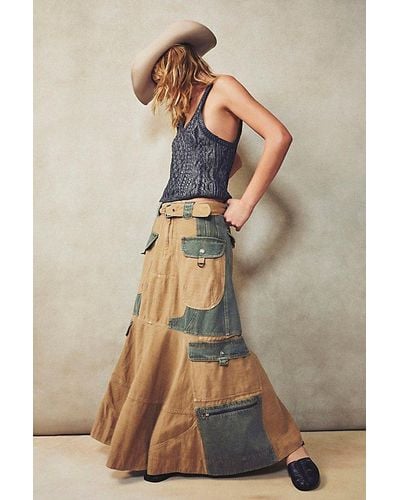 Free People We The Free Win Me Over Cargo Skirt - Natural