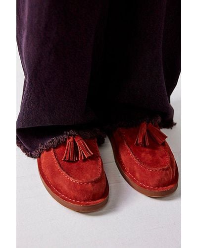 Jeffrey Campbell Laid Back Loafer Mules - Red