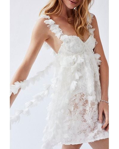 For Love & Lemons Bellatrix Mini Dress - White