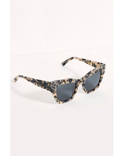 Free People Decker Cat Eye Polarized Sunglasses At In Snow Tort - Multicolor