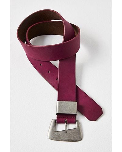 Free People Siggy Leather Belt - Red