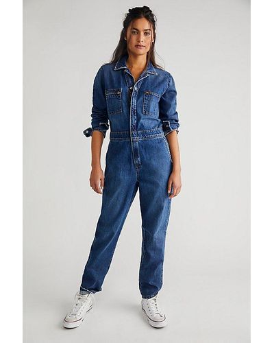 Womens hotsell denim coveralls