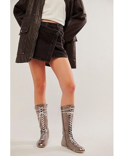 Free People Knockout Boxing Boots - Black