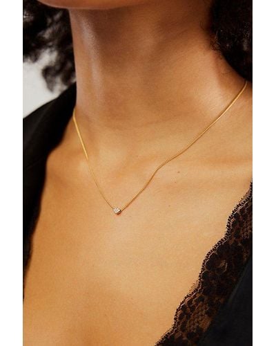Free People Hearts Gold Plated Choker Necklace - Metallic