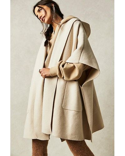 Free People All I Need Cosy Hooded Kimono At In Creme - Natural