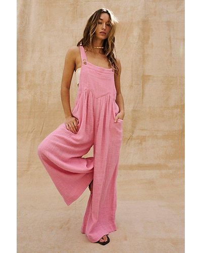 Free People Sun-drenched Overalls - Pink