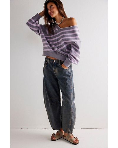 Free People We The Free Good Luck Mid-Rise Wide Leg Barrel Jeans