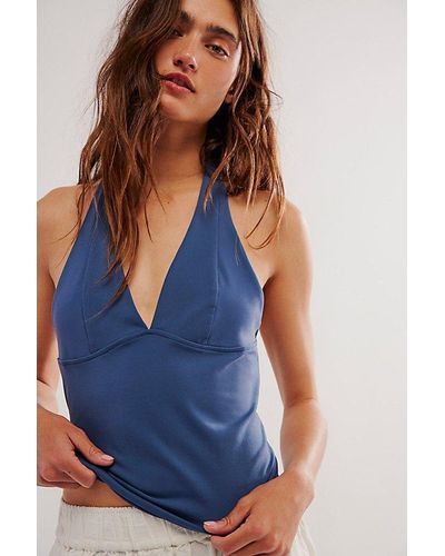 Intimately By Free People Have It All Halter Top - Blue
