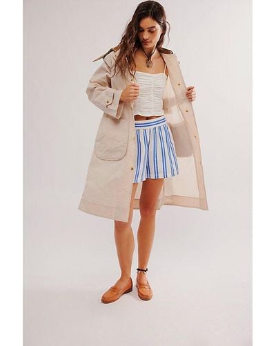 Free People Barbour Paxton Showerproof Trench Coat - White