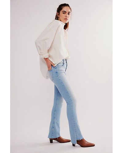 Mother The Runaway Step Fray Jeans - Blue