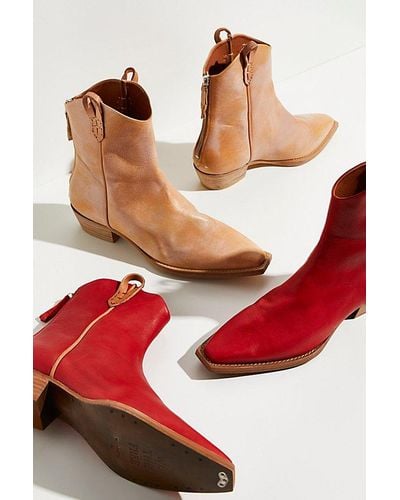 Free People We The Free Wesley Ankle Boots - Red