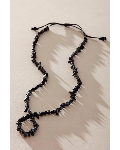 Free People Single Strand Beaded Necklace - Natural