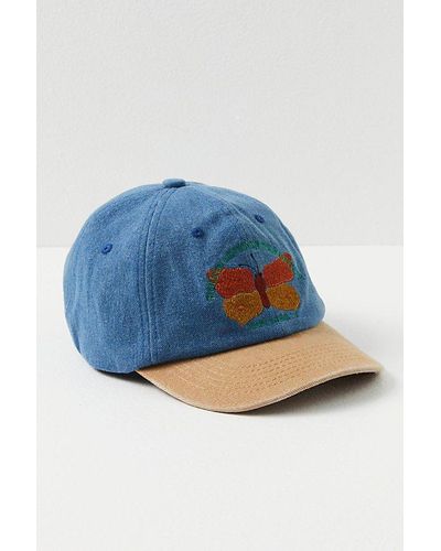 Profound Butterfly Denim Baseball Hat - Blue