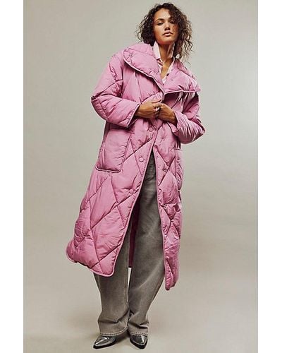 Free People We The Free Joanna Maxi Puffer Jacket - Pink