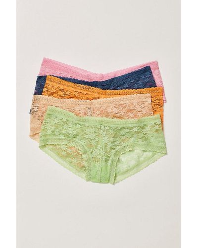 Intimately By Free People Daisy Lace Low-rise Hipster 5-pack Undies - Multicolour