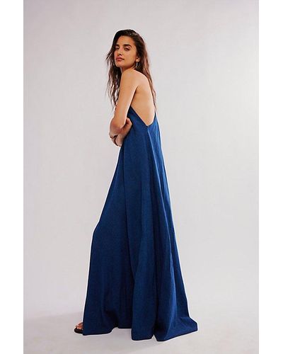 Closed Knotted Maxi Dress - Blue