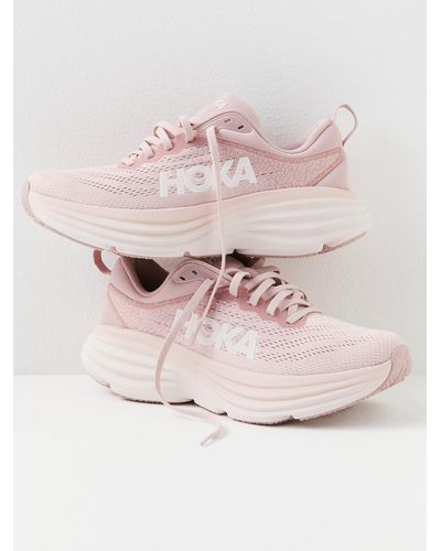 Free People Hoka Bondi 8 Sneakers - Pink