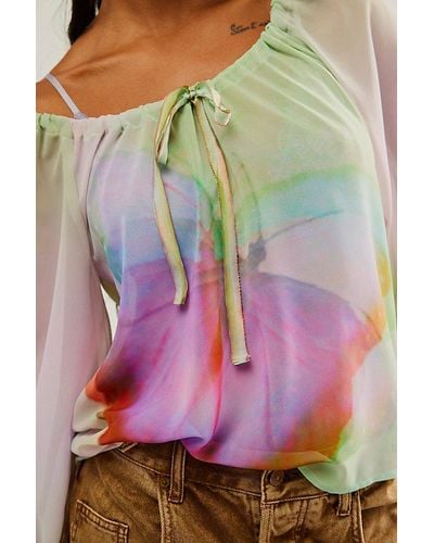 Free People Anna Sui Impressionism Butterfly Blouse - Multicolor