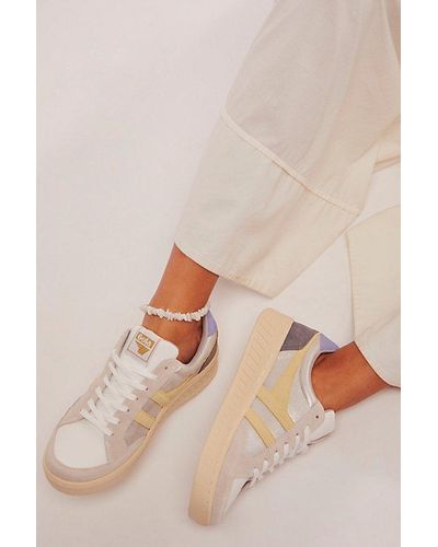 Gola Superslam Blaze Sneakers At Free People In Silver/lemon/lavender, Size: Us 8 - Natural
