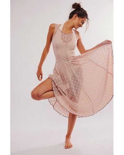 Intimately By Free People Dial For Drama Sleeveless Slip - Pink