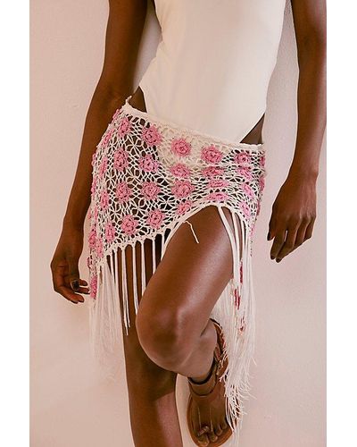 Frankie's Bikinis Hendrix Crochet Skirt - Multicolor