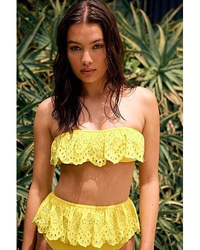 It's Now Cool The Waisted Frill Bikini Bottoms - Yellow