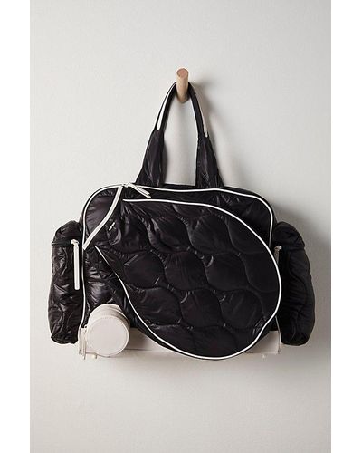 CARAA Quilted Tennis Duffle - Black