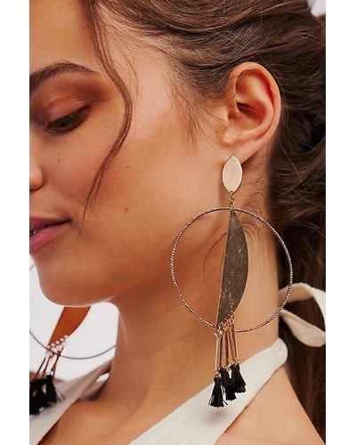 Free People After Party Dangle Earrings - Brown