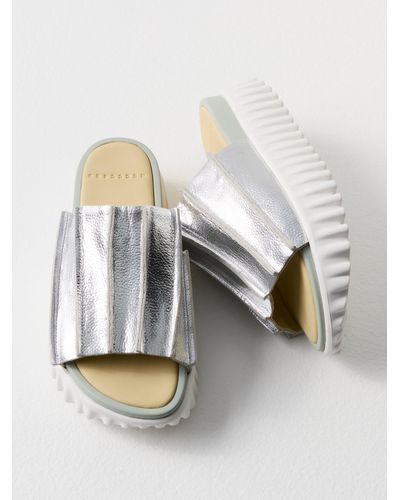 Free People Pleats & Thank You Slides - Gray