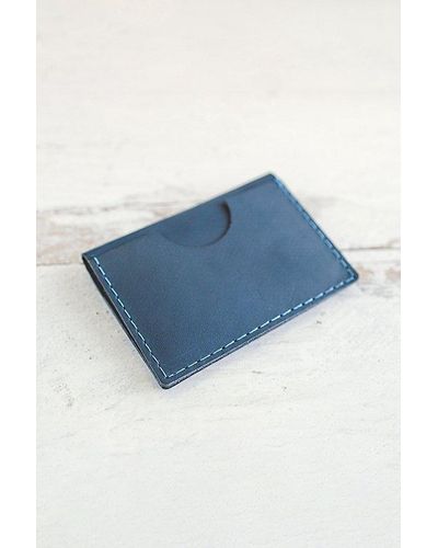 Free People Giving Bracelets Leather Card Wallet - Blue