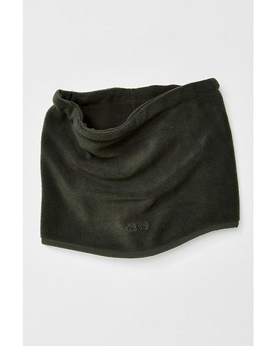 Rains Fleece T1 Tube Scarf At Free People In Green - Black