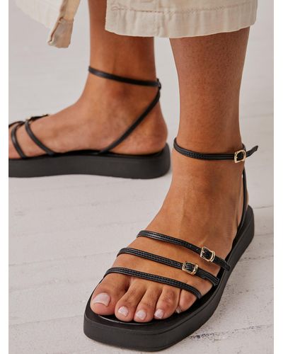Free People Fionna Strappy Platform Sandals - Brown