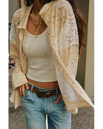 Intimately By Free People All Day Lace House Shirt - Natural