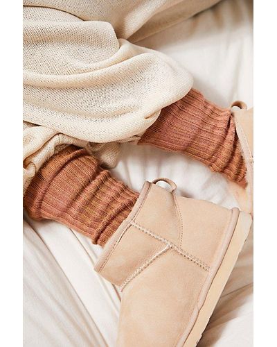 Escuyer Tie Dye Tube Sock At Free People In Bronze/pink - Natural