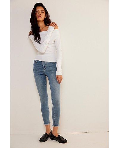 Free People Raw High-rise Jegging - Blue