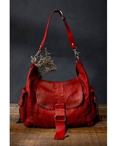 Free People We The Free Leigh Distressed Tote - Red