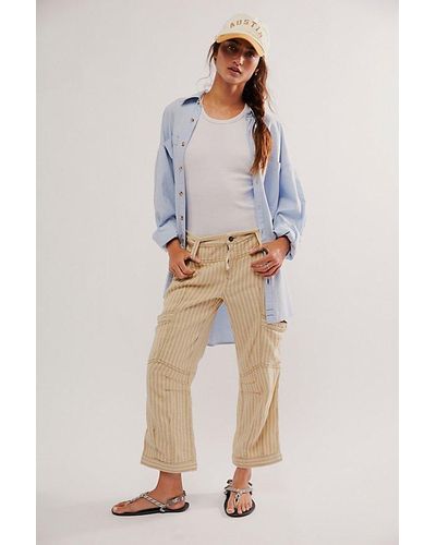 Free People Lay Back Crop Trousers - Multicolour