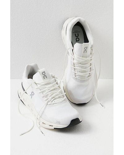 On Shoes Running Cloudnova Form Sneakers At Free People In White/eclipse, Size: Us 6 - Gray