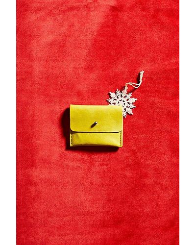 Free People Pulito Mini Wallet At In Yuletide Lime - Red