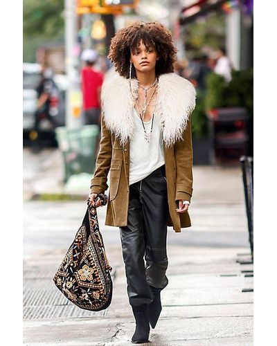 Free people all night faux fur jacket Clearance