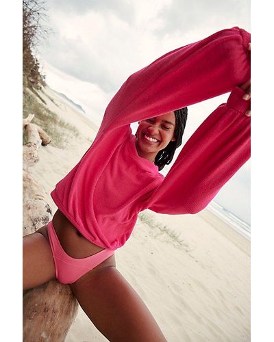 Free People Beach Happy Pullover - Red