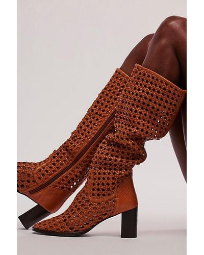 Free People Woodstock Woven Boots - Brown