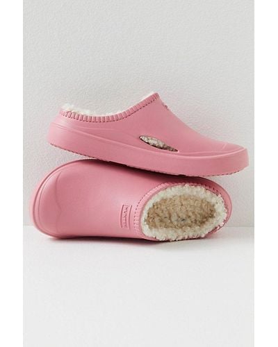 HUNTER In/Out Bloom Algae Foam Insulated Clogs - Pink