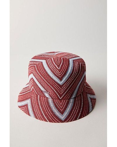 Kangol Diagonal Stripes Bucket Hat - Pink