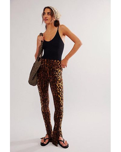 Norma Kamali Leopard Spat Leggings - Multicolour