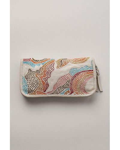 Free People Spellbound Embroidered Wallet - Gray