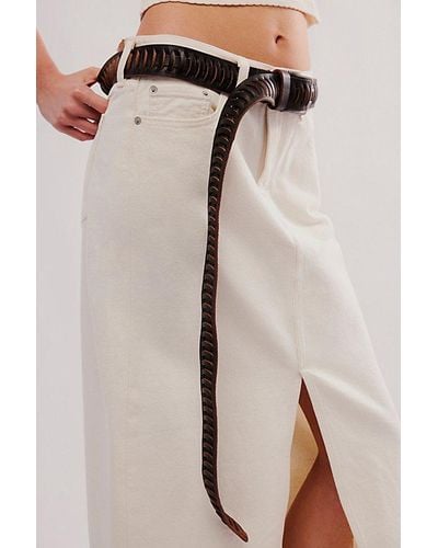 Free People Encore Leather Belt - Natural