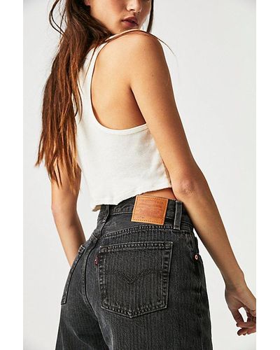 Free People Levi's Xl Flood Jeans in Gray | Lyst