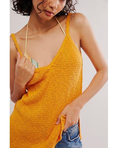 Free People Don't Go Tank Top - Orange