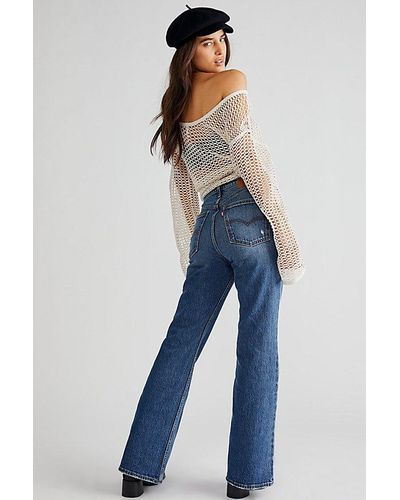 Free People Levi's Xl Flood Jeans in Gray | Lyst